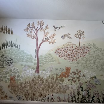 Valentina Wallpaper - Accent wall in the nursery room - Wallpapering Near Me Valentina Wallpaper - Accent wall in the nursery room - Wallpapering Near Me