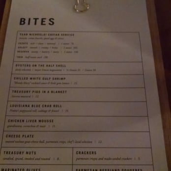 The Treasury - Food menu - Cocktail Bars Near Me - San Francisco, California The Treasury - Food menu - Cocktail Bars Near Me - San Francisco, California