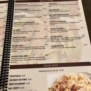 Mr.  Chef's - Menu. - Cantonese Near Me - Aventura, Florida