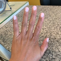 Basic manicure with regular polish - done poorly and no cleanup. Not a happy customer.