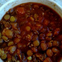 QuickChek - Lentil and chickpea soup. Has a light curry flavor.