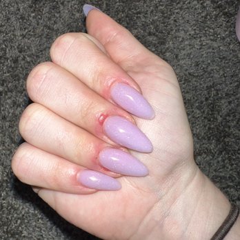 Bellagio Nail Spa - Powder full set almond shape color 38 (cuticles are my doing - not the spas) - Nail Salons Near Me - Austin, Texas Bellagio Nail Spa - Powder full set almond shape color 38 (cuticles are my doing - not the spas) - Nail Salons Near Me - Austin, Texas