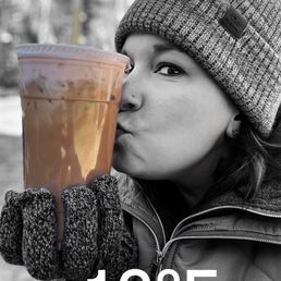 Drinking an iced latte in 10° weather like a true Rhode Islander. Drinking an iced latte in 10° weather like a true Rhode Islander.