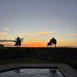 Paradise In Hawaii Luxury Homes - View from the pool at sunset.