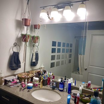 ICO Monteval Apartments Orem - Sorry for the clutter! That's what happens when you have a copious amount of counter space in your bathroom - Apartments Near Me - Orem, Utah