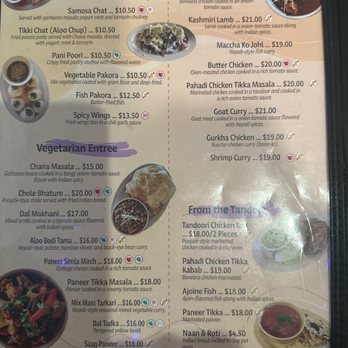 The Gurkha Kitchen - Menu - Himalayan/Nepalese Near Me - Sunnyvale, California