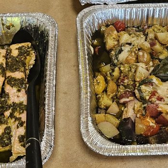 Lone Pine General Store - Salmon, on the left, was our favorite. The chicken thighs were tender and juicy. - Caterers Near Me Lone Pine General Store - Salmon, on the left, was our favorite. The chicken thighs were tender and juicy. - Caterers Near Me