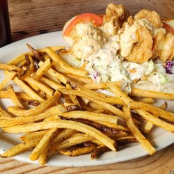 Mickey's Bar & Grill - Shrimp po'boy & fries.