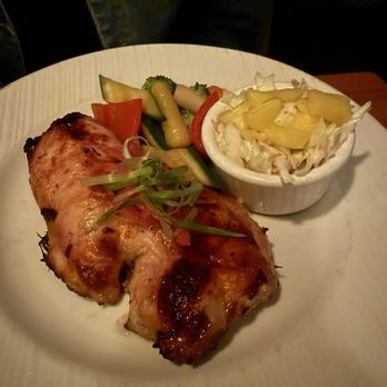 Royal Hawaiian - Huli Huli chicken, garlic butter veggies, pineapple coleslaw - New American Near Me - Laguna Beach, California Royal Hawaiian - Huli Huli chicken, garlic butter veggies, pineapple coleslaw - New American Near Me - Laguna Beach, California
