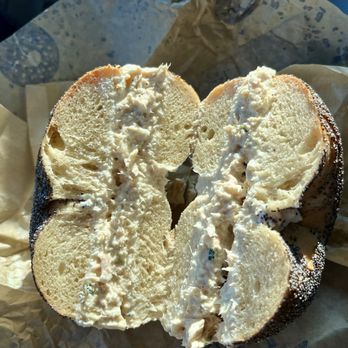 Boichik Bagels Factory - Tuna salad with cream cheese. - Bagels Near Me - Berkeley, California Boichik Bagels Factory - Tuna salad with cream cheese. - Bagels Near Me - Berkeley, California