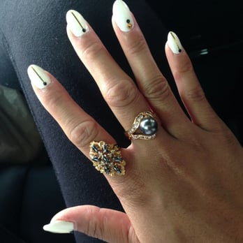 Akiko Nails - Gel manicure after 1 week. The whole set with extensions lasted a little over a month before I had to take them off. - Nail Salons Near Me - New York, New York
