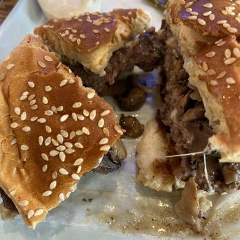 Cook's Burger Bar - Mushroom Swiss burger - Burgers Near Me - Williamsburg, Virginia Cook's Burger Bar - Mushroom Swiss burger - Burgers Near Me - Williamsburg, Virginia