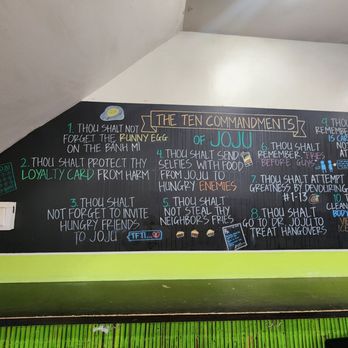 JoJu - Joju 10 commandments (decor) - Coffee & Tea Near Me - Elmhurst, New York