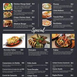 Gaviota's Mexican Grill - Menu