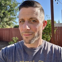 Haircut, beard trim and razor shave