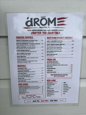 Menu photo 1 Drome Santa Rosa Beach, FL Menu photo 1 Drome Santa Rosa Beach, FL