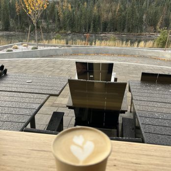 DOMA Coffee Roasting - My dirty chai latte with a view - Coffee Roasteries Near Me - Coeur d'Alene, Idaho