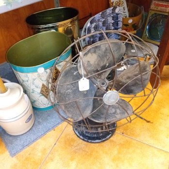 Mid-Cities Antique Mall - Vintage metal wastebaskets,antique fan, butter churn. - Antiques Near Me - Hurst, Texas Mid-Cities Antique Mall - Vintage metal wastebaskets,antique fan, butter churn. - Antiques Near Me - Hurst, Texas
