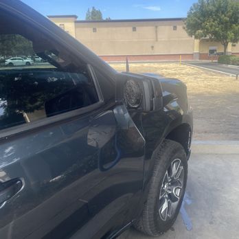 Surf Thru Express Car Wash - Truck mirror with the damaged caused by the blower upon exiting. - Car Wash Near Me - Fresno, California Surf Thru Express Car Wash - Truck mirror with the damaged caused by the blower upon exiting. - Car Wash Near Me - Fresno, California