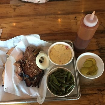 Black's Barbecue Austin - 1/2 lb Turkey & Fatty Brisket Green beans & potato salad - Barbeque Near Me - Austin, Texas