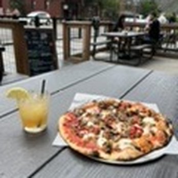 Fired Up Pizzeria - Fired Up Pizzeria.  My cocktail and pizza. - Pizza Near Me - Durango, Colorado