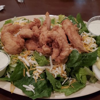 Crystal Beer Parlor - Before Southern Fried Chicken salad  (subbed ranch dressing and hard boiled egg) - Southern Near Me - Savannah, Georgia