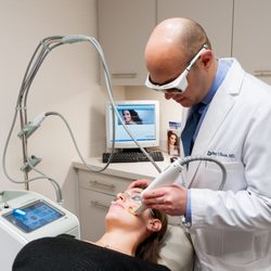 Bradley Bloom M D - Dr. Bloom with a patient.