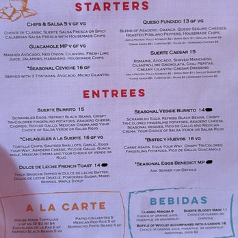 Que Bueno Suerte! - Menu. - Mexican Near Me - Denver, Colorado Que Bueno Suerte! - Menu. - Mexican Near Me - Denver, Colorado