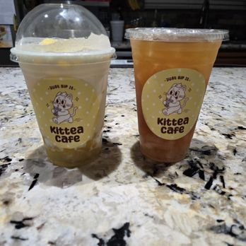 Kittea Cafe - Coco mango dream Lychee fruit tea with lychee jelly 5 stars delicious - Bubble Tea Near Me - San Leandro, California