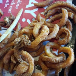 Super duper crispy curly frys....YAH!!!!