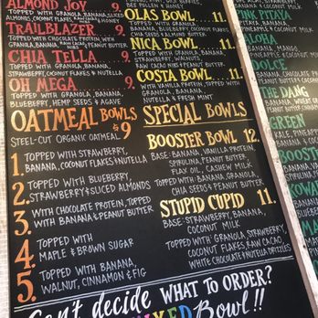 Playa Bowls - Menu - Juice Bars & Smoothies Near Me - Boston, Massachusetts