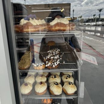 Peterson's Donut Corner - Donut display from front at the register - Donuts Near Me - Escondido, California Peterson's Donut Corner - Donut display from front at the register - Donuts Near Me - Escondido, California