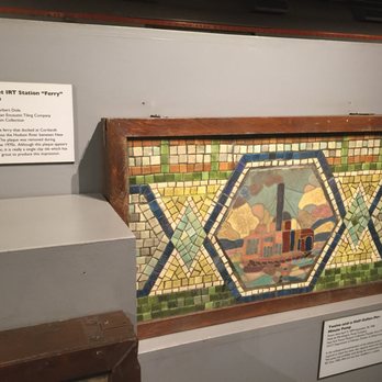 New York Transit Museum - A neat mosaic indicating to travelers where to get the Cortlandt Ferry to cross the Hudson. - Museums Near Me - Brooklyn, New York