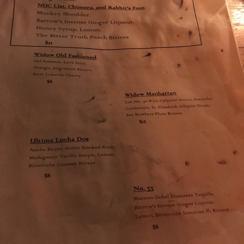 The Tin Widow - Some popular house cocktails - Whiskey Bars Near Me - Milwaukee, Wisconsin