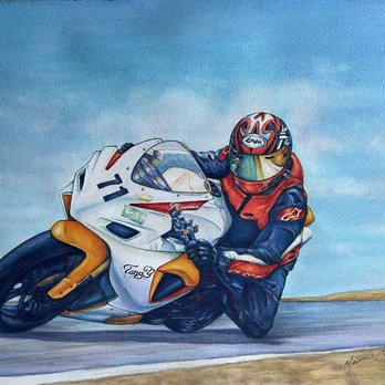 Tangy Design Studio - Motorcycle racer portrait -GSXR - Commissioned Artists Near Me Tangy Design Studio - Motorcycle racer portrait -GSXR - Commissioned Artists Near Me
