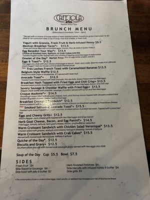 Menu photo 6 Cafe Lola Johnson City, TN