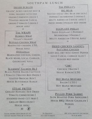 Menu photo 1 Southpaw Bistro Glens Falls, NY Menu photo 1 Southpaw Bistro Glens Falls, NY