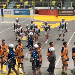 Poirier Sport & Leisure Complex - Main floor arena. Youth Box Lacrosse.