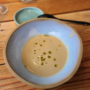 Ariete - Local Clam Puree Soup with Fennel Olive Oil 3/23/24 - Seafood Near Me - Valle de Guadalupe, BCN