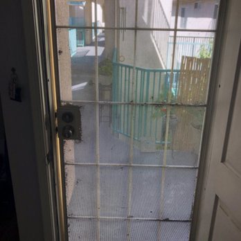 Security Screen Doors - Before from inside looking out - Security Systems Near Me - Riverside, California Security Screen Doors - Before from inside looking out - Security Systems Near Me - Riverside, California