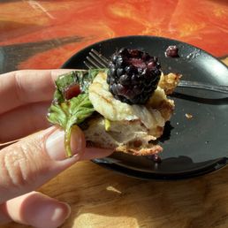 Savory Brie with blackberry compote