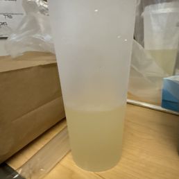Lychee lemonade without ice?  We are confused if it was overlooked or is this standard?  Yuzu arrived same way.