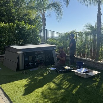 Nexus Electric - Ismael connecting electrical to hot tub. - Electricians Near Me - Reseda, California Nexus Electric - Ismael connecting electrical to hot tub. - Electricians Near Me - Reseda, California