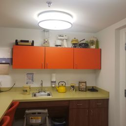 The breakfast area