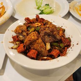Lamb ribs - tender & delicious dried peppers Lamb ribs - tender & delicious dried peppers