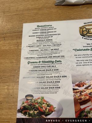 Menu photo 4 Beau Jo's - Evergreen Evergreen, CO