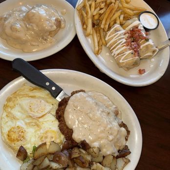 Waffle Shop - Country fried steak and meat lovers breakfast burrito - Breakfast & Brunch Near Me - Live Oak, California