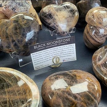 Rock Mama Gallery - Beautiful Black Moonstone - Spiritual Shop Near Me - Sacramento, California