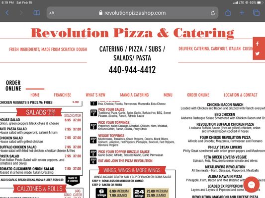 Menu photo 1 Revolution Pizza Willowick, OH Menu photo 1 Revolution Pizza Willowick, OH
