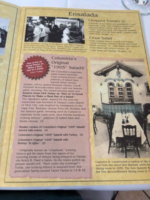 Menu photo 3 Columbia Restaurant Clearwater Beach, FL